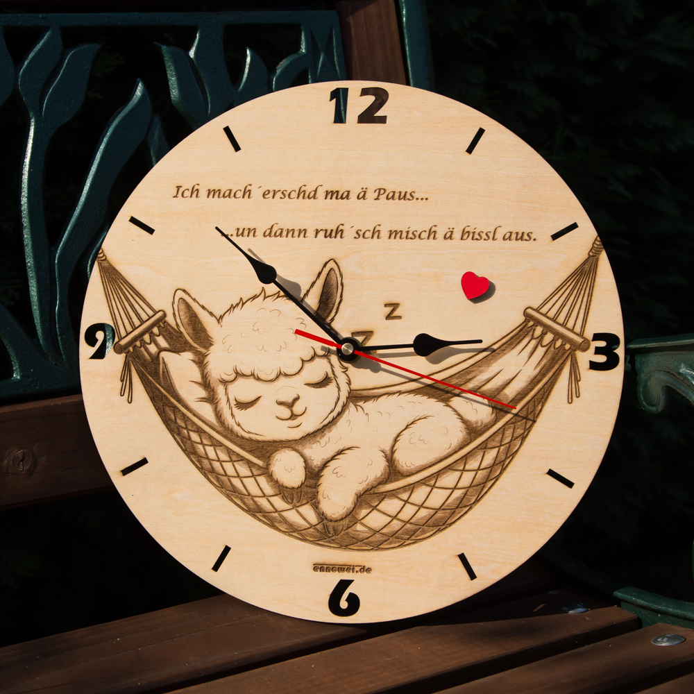 Holzuhr Modell Alpaka_32